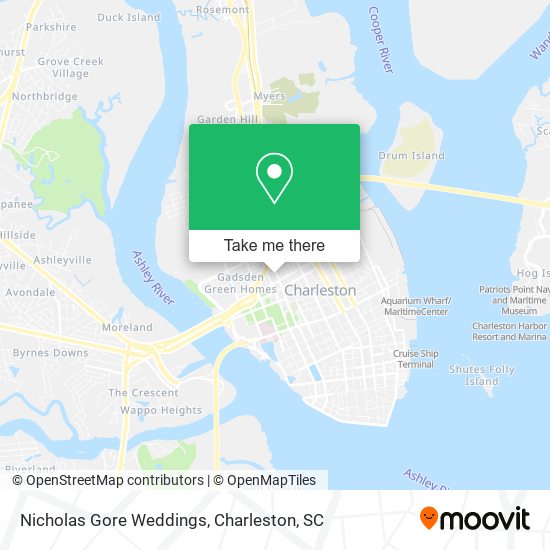 Nicholas Gore Weddings map