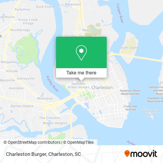Mapa de Charleston Burger