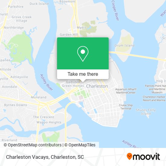 Mapa de Charleston Vacays