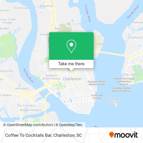Mapa de Coffee To Cocktails Bar