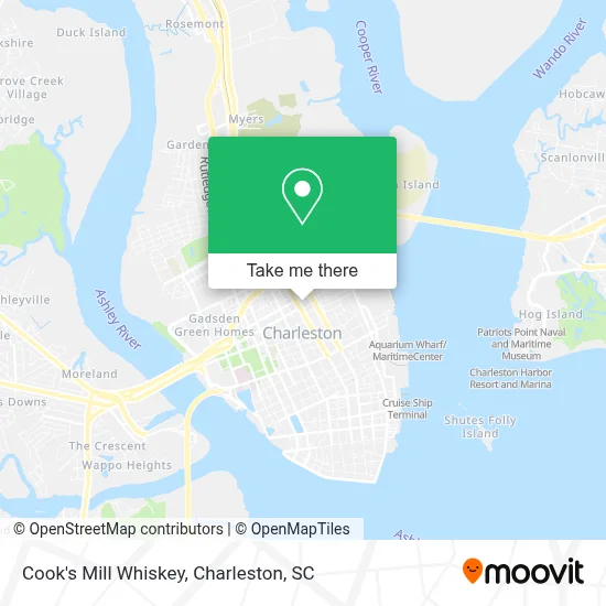 Cook's Mill Whiskey map