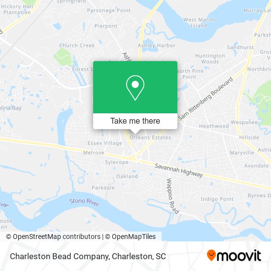 Mapa de Charleston Bead Company