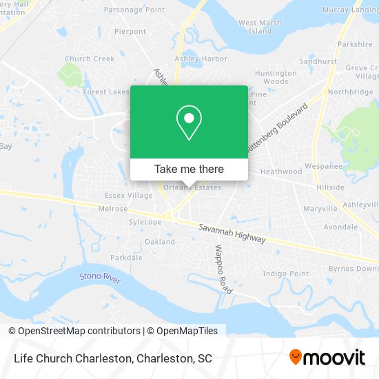 Mapa de Life Church Charleston
