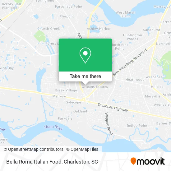 Bella Roma Italian Food map