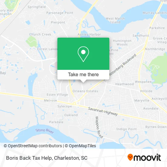 Mapa de Boris Back Tax Help
