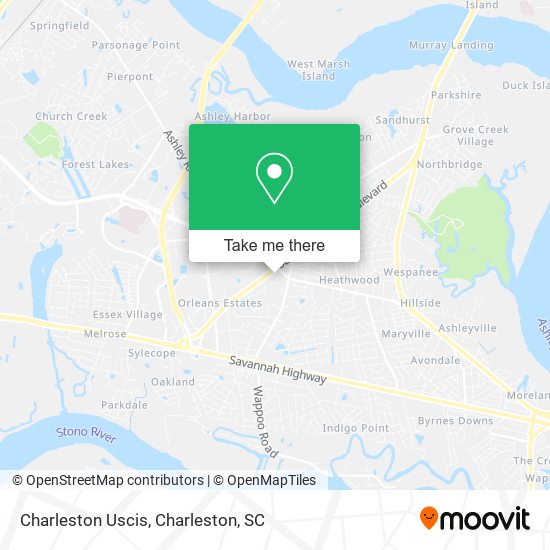 Charleston Uscis map