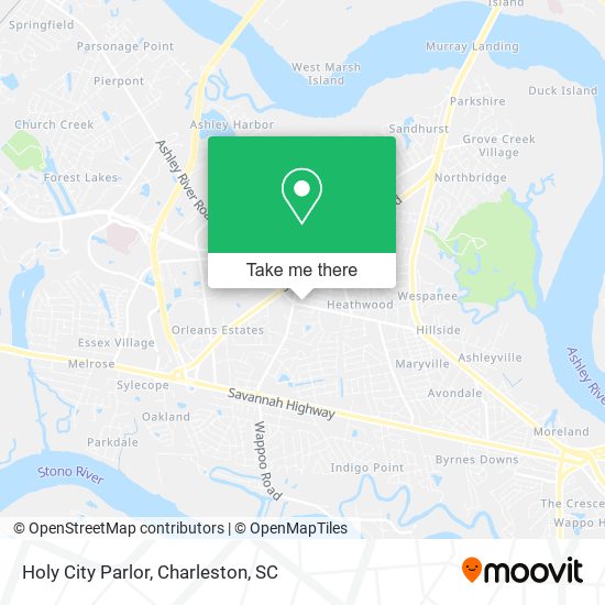 Holy City Parlor map