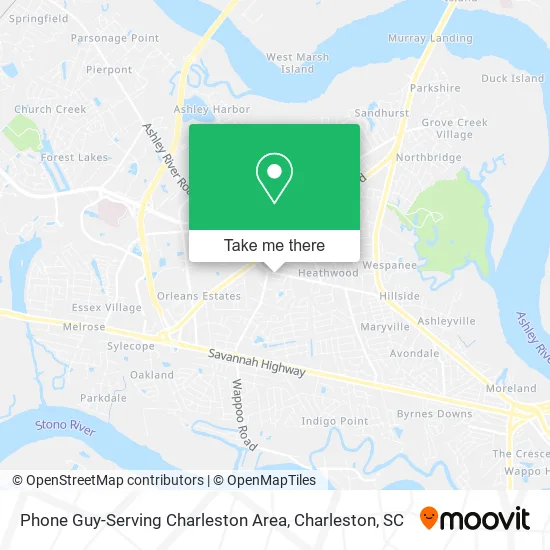 Phone Guy-Serving Charleston Area map