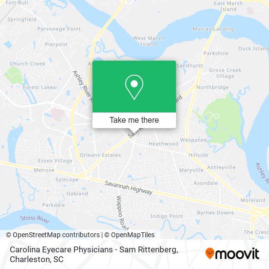 Carolina Eyecare Physicians - Sam Rittenberg map