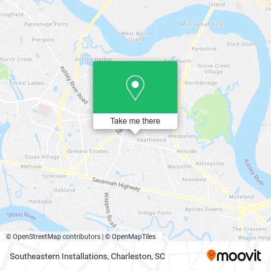 Southeastern Installations map