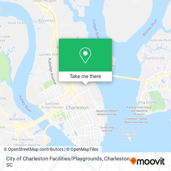 Mapa de City of Charleston Facilities / Playgrounds