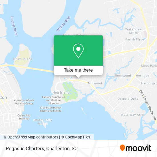 Pegasus Charters map