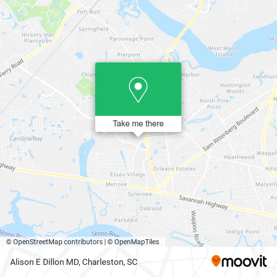 Alison E Dillon MD map