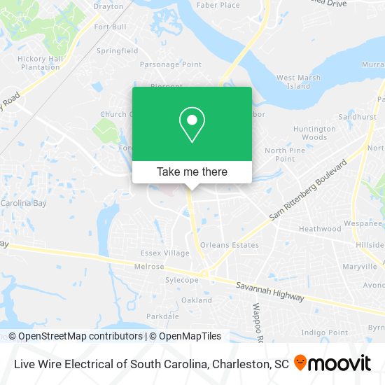 Live Wire Electrical of South Carolina map
