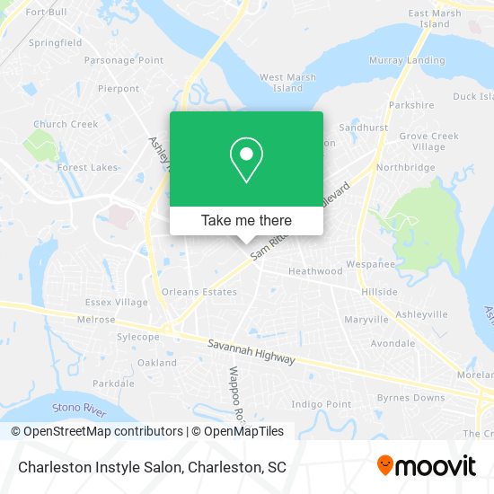 Mapa de Charleston Instyle Salon