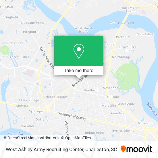 Mapa de West Ashley Army Recruiting Center