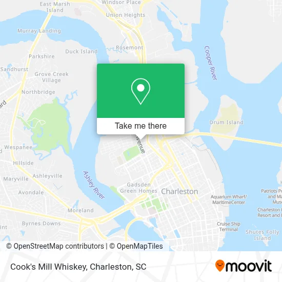 Cook's Mill Whiskey map