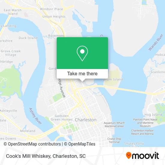 Cook's Mill Whiskey map