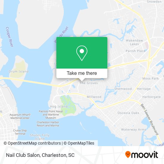 Mapa de Nail Club Salon