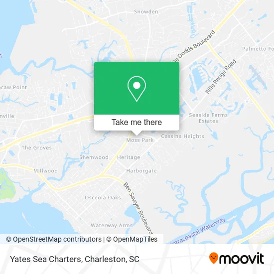 Yates Sea Charters map