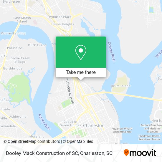 Mapa de Dooley Mack Construction of SC