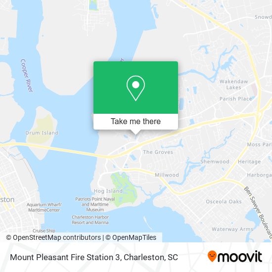 Mount Pleasant Fire Station 3 map