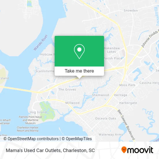 Mama's Used Car Outlets map