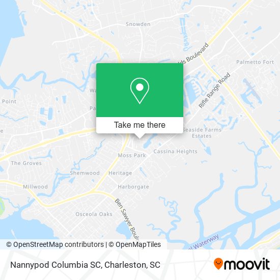 Nannypod Columbia SC map