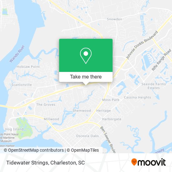 Mapa de Tidewater Strings
