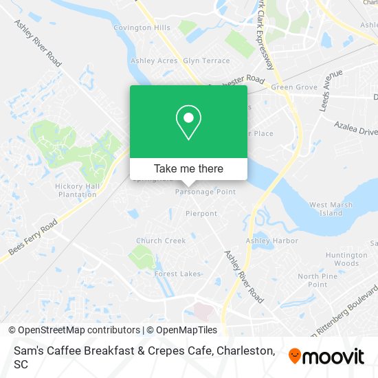 Mapa de Sam's Caffee Breakfast & Crepes Cafe