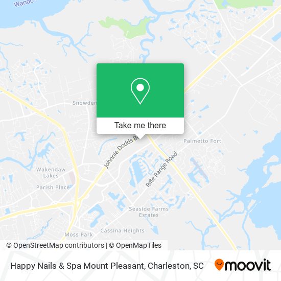 Mapa de Happy Nails & Spa Mount Pleasant