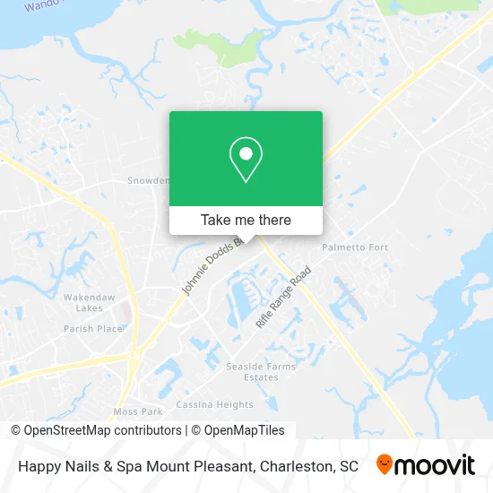 Happy Nails & Spa Mount Pleasant map