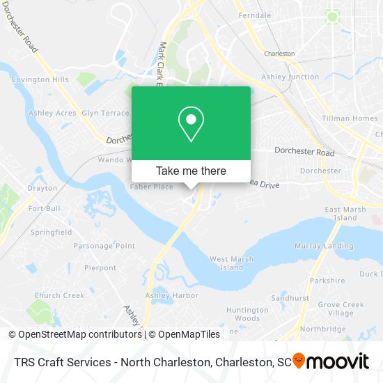 Mapa de TRS Craft Services - North Charleston