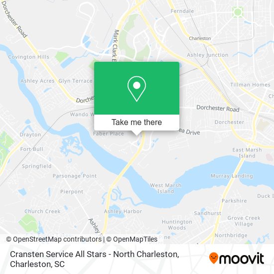 Mapa de Cransten Service All Stars - North Charleston