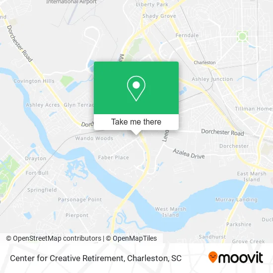 Center for Creative Retirement map
