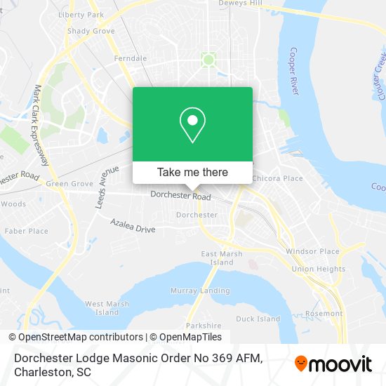 Mapa de Dorchester Lodge Masonic Order No 369 AFM