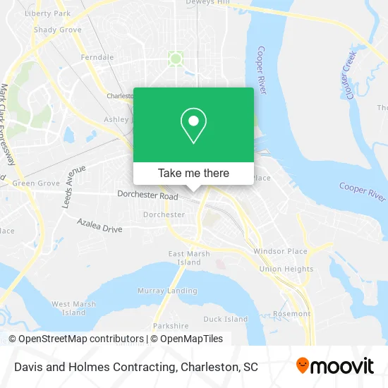 Davis and Holmes Contracting map