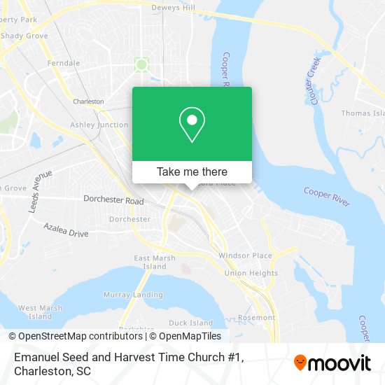 Emanuel Seed and Harvest Time Church #1 map