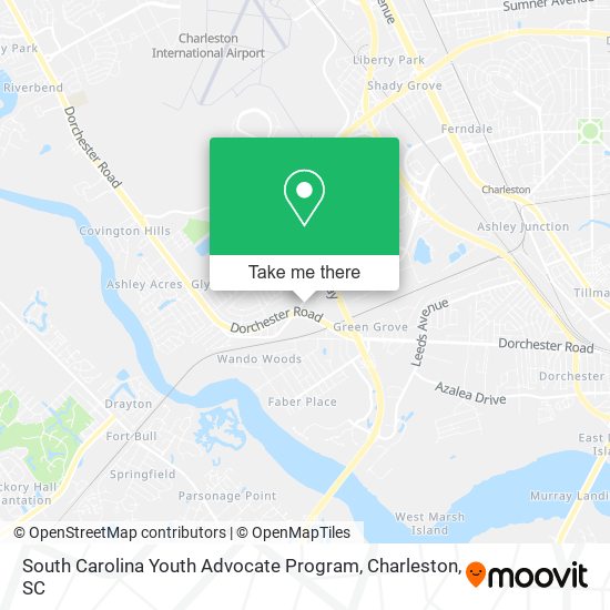 Mapa de South Carolina Youth Advocate Program