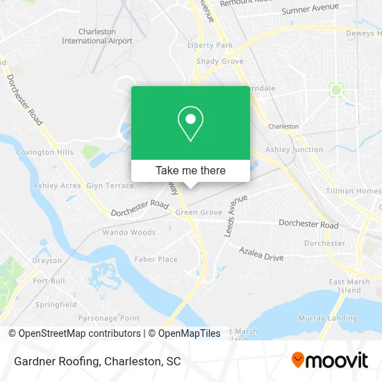 Gardner Roofing map