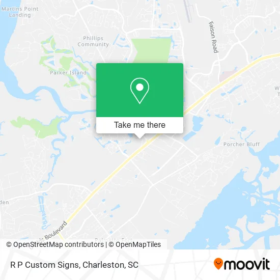 R P Custom Signs map