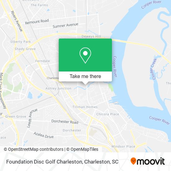 Foundation Disc Golf Charleston map