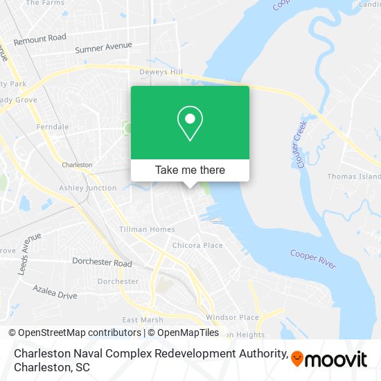 Mapa de Charleston Naval Complex Redevelopment Authority