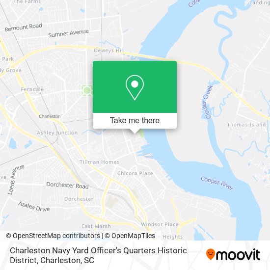 Charleston Navy Yard Officer's Quarters Historic District map