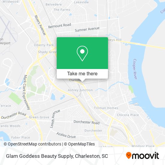 Mapa de Glam Goddess Beauty Supply
