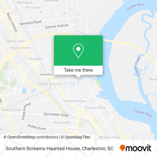 Mapa de Southern Screams Haunted House