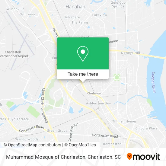 Muhammad Mosque of Charleston map