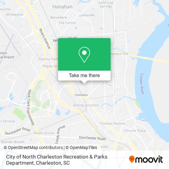 City of North Charleston Recreation & Parks Department map