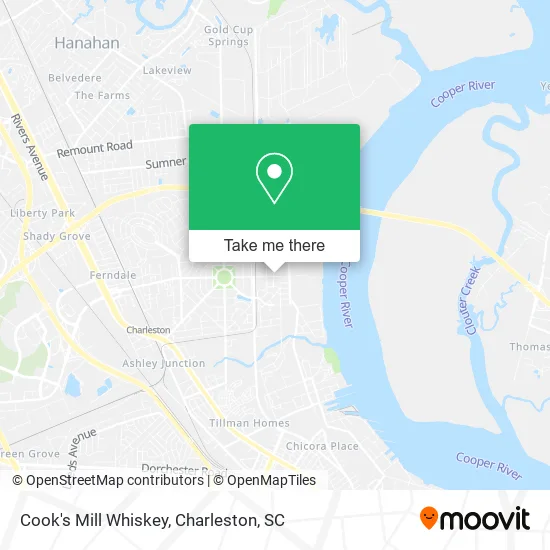 Cook's Mill Whiskey map