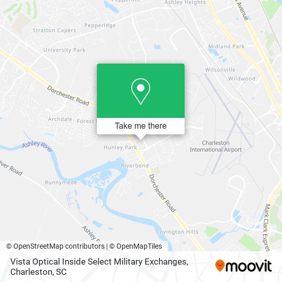 Mapa de Vista Optical Inside Select Military Exchanges